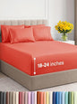 Extra Deep Full Sheet Set - 6 Piece Breathable and Cooling Sheets - Hotel Luxury Bed Sheets Set - Easy & Secure Fit - Soft, Wrinkle Free and Comfy Sheets Set - Coral Sheet Set with Extra Deep Pockets