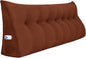 Wedge Headboard Pillow Dorm Room Reading Pillow Back Support for Sitting Up in Bed Bolster Lumbar Cushion Body Positioning Bedrest Corduroy (Coffee, King (76 * 8 * 20in))