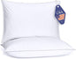 FluffCo Down Alternative Pillows King Size Set of 2 - King Bed Pillows for Sleeping - Made in USA - Cooling Surface and Machine Washable for Side, Back, and Stomach Sleepers - Gift for Home