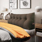 Wedge Headboard Pillow Dorm Room Reading Pillow Back Support for Sitting Up in Bed Bolster Lumbar Cushion Body Positioning Bedrest Cotton Linen 59in Coffee Queen