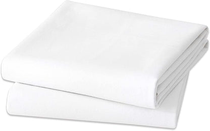 Flannel Crib Protector Pad，100％ Waterproof Mattress Protector Pad, One Size, 27" X 50"-2pcs