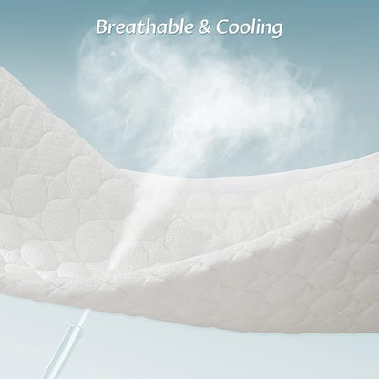King Size Waterproof Mattress Protector Fitted Quilted Mattress Pad Cover with Deep Pocket Up to 18''
