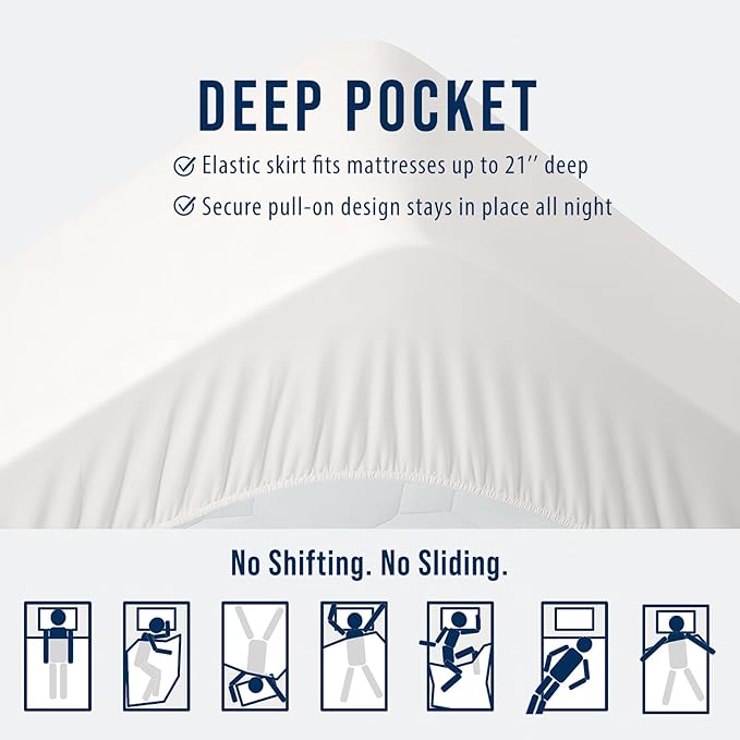OLANLY Twin XL Quilted Fitted Mattress Pad – Soft Down Alternative Pillow Top Mattress Topper, Cooling Comfort Breathable Mattress Cover, Machine Washable Deep Pocket Mattress Protector, Off White