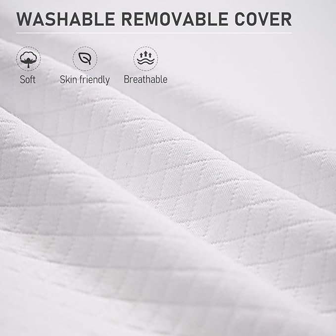 SUNYRISY Adjustable Wide Size Bed Wedge Pillow, Wedge Mattress Topper with Washable Cover, Mattress Wedge Lifter, Inclined Mattress Elevator for Acid Reflux, Neck & Back Pain, Anti-snoring, Queen