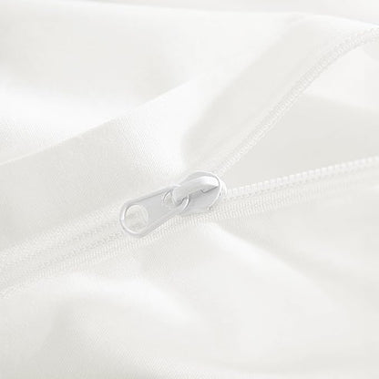 NEXHOME PRO King Duvet Cover Set – 100% Certified Organic Cotton with Washed Feel & Linen-Like Texture, Comfortable & Breathable, Home Bedding Set Bright White (No Comforter) 10490