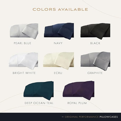 SHEEX Original Performance Cooling Pillowcases, Ultra-Soft King Pillowcase Set, 2 Cooling Pillow Covers, Royal Plum