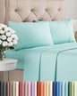 Twin 4 Piece Sheet Set - Comfy Breathable & Cooling - Ultra Soft Hotel Luxury Bedding Set w/ 8-16 Inch Deep Pockets - 1 Flat & 1 Fitted Sheet & 2 Pillowcases - Wrinkle Free and Easy Care - Spa Blue