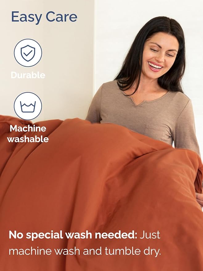 Extra Deep Twin Sheet Set - 4 Piece Breathable & Cooling Sheets - Hotel Luxury Bed Sheets Set - Easy & Secure Fit - Soft, Wrinkle Free & Comfy Sheets Set - Terracotta Sheet Set with Extra Deep Pockets