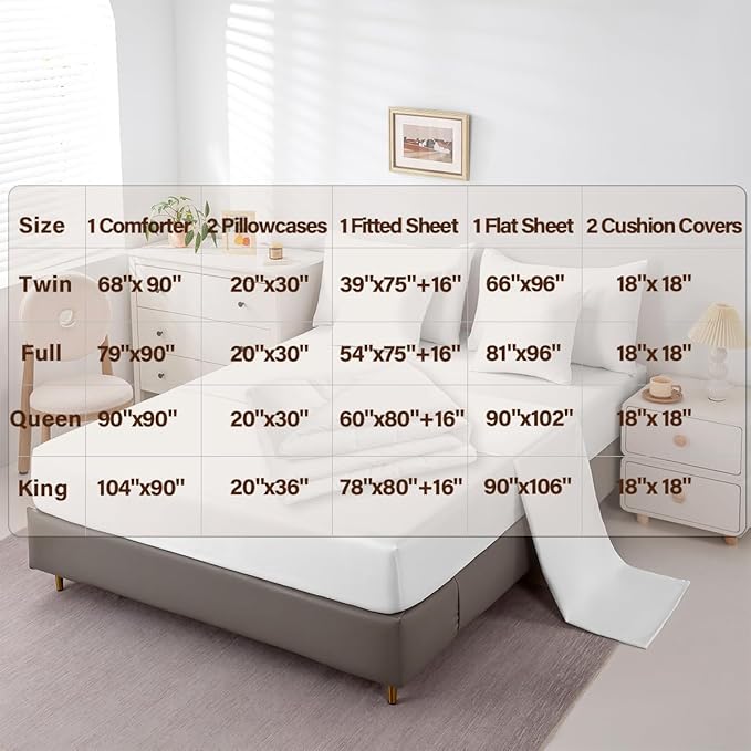 Feelyou Cute Deer Comforter Set with Sheets 7 Piece Queen Size for Girls Boys Kids Deer Hunting Bed in a Bag Room Decorative Bear Paw Print Tree Pattern Bedding Set Exotic Style Brown Bed Set