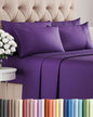 Full 6 Piece Sheet Set - Comfy Breathable & Cooling - Ultra Soft Hotel Luxury Bedding Set w/ 8-16 Inch Deep Pockets - 1 Flat & 1 Fitted Sheet & 4 Pillowcases - Cozy, Wrinkle Free & Easy Care - Purple
