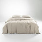 Olive + Crate Tencel Eucalyptus Cooling Duvet Cover Set - Hypoallergenic, Lyocell Tencel Duvet Cover - Soft, Temperature Regulating with Hidden Button Closure & Corner Ties - Queen Size [Oatmeal]