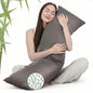 ZonLi Weighted Body Pillow with Bamboo Cover (48" x 14") 8.5lbs, Quilted Glass Beads Body Pillows for Adults Weighted Pillow for Deep Sleepers, Full Body Pillow for Side Sleepers, Memory Foam Pillow