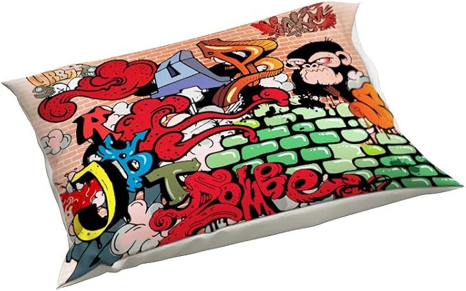 Men Duvet Cover Set Full Queen Size 3Pieces Comforter Cover Bedding Set for Boys Teens 3D Graffiti Art Quilt Cover with Pillow Shames No Comforter Inside(TY106, Full/Queen)