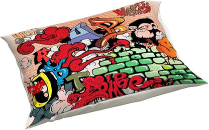 Men Duvet Cover Set Full Queen Size 3Pieces Comforter Cover Bedding Set for Boys Teens 3D Graffiti Art Quilt Cover with Pillow Shames No Comforter Inside(TY106, Full/Queen)