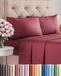 Twin XL 4 Piece Sheet Set - Comfy Breathable & Cooling - Ultra-Soft Hotel Luxury Bedding Set w/ 8-16 Inch Deep Pockets - 1 Flat & 1 Fitted Sheet & 2 Pillowcases - Wrinkle Free & Easy Care - Burgundy
