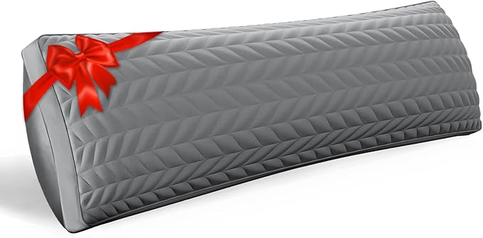 ZonLi Adjustable Memory Foam Body Pillow for Adults, Firm Support Long Pillow for Side Sleepers, Elegant Quilted 20x54 inch, Grey