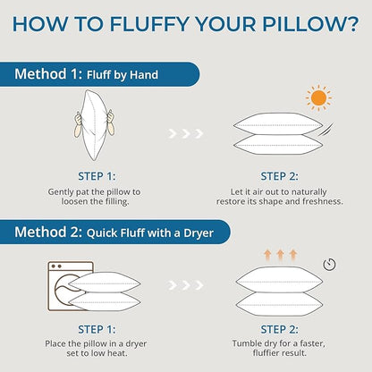 Sasttie Euro Pillow Insert 26x26, European Pillows Set of 2 for Bed, Couch, and Sofa - Oeko-Tex Certified Down Alternative Filling, 2 Pack, 26x26 Inches
