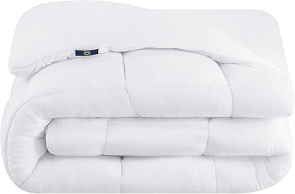 Serta ComfortSure King Mattress Cover, Fitted Pillow Top Mattress Pad, Super Soft and Breathable Quilted Cotton Protector with 18" Elastic Deep Pockets for Secure Fit, White