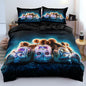 3D Print Halloween Bedding Set Twin,Skull Duvet Cover and 2 Goth Spooky Bed Set for Festival Decor