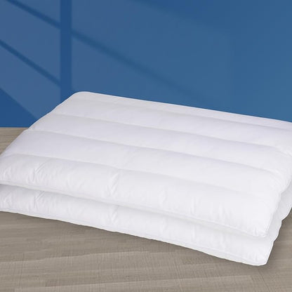 MINUPWELL 2 Packs Ultra Flat Pillows for Sleeping Thin, 7D High Support 2.5 inch Height Ultra Thin Pillows,Slim Bed Pillows for Stomach Sleeper,Queen Size -18x30 in