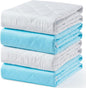 KANECH Washable Waterproof Incontinence Bed Pads - 30"x34"(4Pack) - Heavy Absorbency Reusable Underpads for Adults, Elderly and Kids - Slip Resistant Mattress Protector