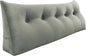11 lbs Thickened Queen Wedge Pillow Headboard Body Positioner Bed Wedge Pillow Backrest Support Triangular Headboard Cushion with Side Pocket Velvet Positioning Support Taupe