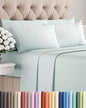 Cal King 6 Piece Sheet Set - Comfy Breathable & Cooling - Ultra-Soft Hotel Luxury Bedding Set w/ 8-16 Inch Deep Pockets - 1 Flat & 1 Fitted Sheet & 4 Pillowcases - Wrinkle Free & Easy Care - Ice Blue