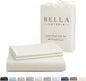 Bella Coterie Luxury Bamboo Viscose California King Size Duvet Cover Set | 100% Organically Grown | Corner Ties | Ultra Soft | Cooling | Two Pillow Shams | 106 x 94 | No Insert [Ivory]