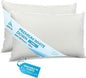 Luxury Duck Down Pillows - White Duck Down Pillow with 600 Fill Power, 400 Thread Count, 100% Cotton Cover - Medium Pillows for Sleeping and Support - King, 20"x36" (2 Pack)
