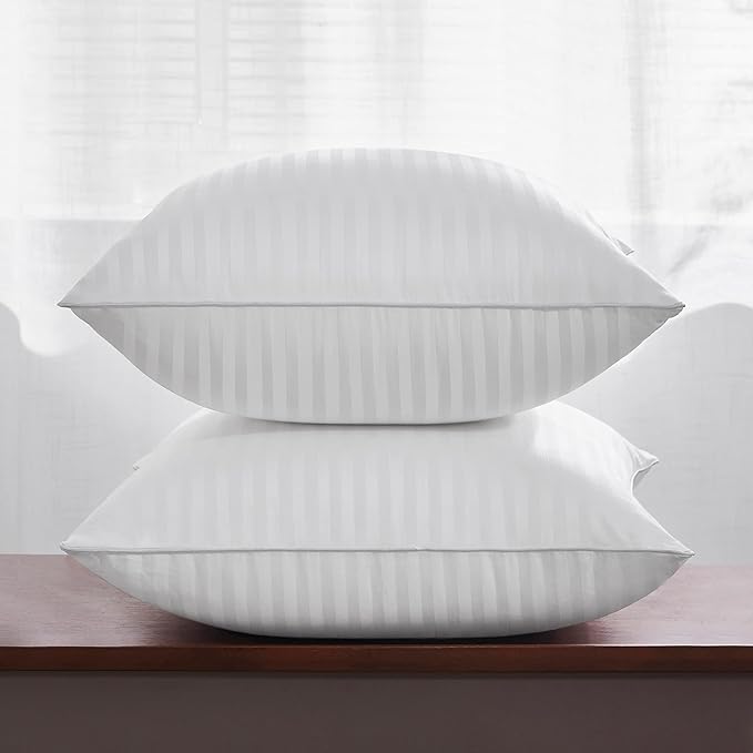 Oubonun 22 x 22 Throw Pillow Inserts, Firm and Fluffy Decorative Square Pillows for Couch Bed Sofa with Soft Cotton Cover White Cushion with Down Alternative Pack of 4