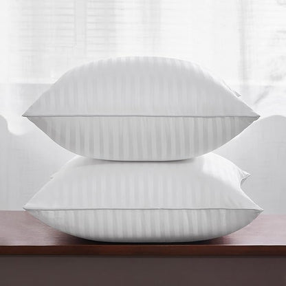 Oubonun 30 x 30 Throw Pillow Inserts, Firm and Fluffy Decorative Square Pillows for Couch Bed Sofa with Soft Cotton Cover White Cushion with Down Alternative Pack of 2