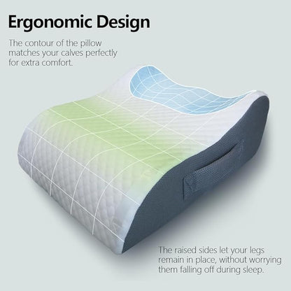 Leg Elevating Pillow Leg Elevation Pillow for Legs/Knee/Ankle Post Surgery Memory Foam Cooling Fabric Eases Legs/Feet/Calves Pressure Speeds Post Surgery Recovery