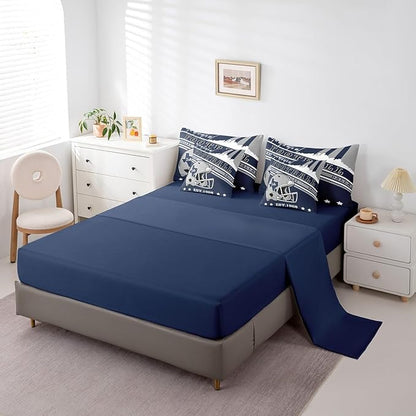 Erosebridal 3D Cool Sports Comforter Set Full Size Gridiron Seasonal Color Bedding, Football Lovers Comforter + Flat Sheet + Fitted Sheet + 2 Pillowcases + 2 Throw Pillow Covers