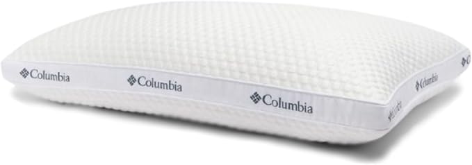 Columbia Comfort Ice Fiber Side Sleeper Down Alternative Bed Pillow with Polyester Fiberfill, Supportive Cooling Double Sided Breathable Cover (Side Sleeper, King (Pack of 1))