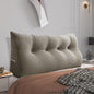 Headboard Pillow - 3 in 1 Large Bed Pillow as Wedge Reading Pillow, Large Couch Daybed Pillow or Positioning Support Backrest Back Cushion for Sitting in Bed Velvet Full Beige-Gray