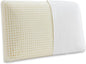 Talalay Latex Pillow, Medium Soft Latex Foam Pillow for Sleeping, Standard Size Bed Pillow for Back with Removable Cotton Inner Cover, Side and Stomach Sleepers, Helps Relieve Shoulder and Neck Pain