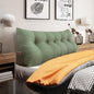 Headboard Pillow Wedge Queen Size Large Bolster Pillow for Bed Triangle Reading Pillow Back Support Pillow for Sitting Up in Bed XXL Couch Daybed Bed Rest Backrest Cushion Linen Sage Green