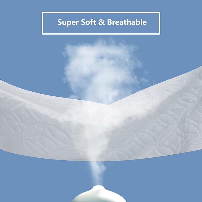 FELTYBED Twin Size Waterproof Mattress Protector, Soft Breathable Bed Mattress Cover with Deep Pocket 6"- 15", Noiseless & Washable Mattress Pad Cover for Bedroom (White, Twin)