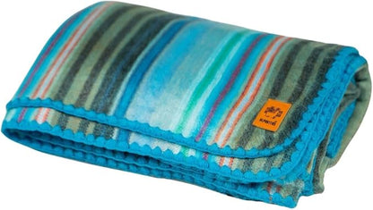 Alpaca Wool Blanket – Throw Size, 64 x 45 Inches – Warm & Lightweight – Couch, Bed, or Outdoor Blanket – Light Turquoise