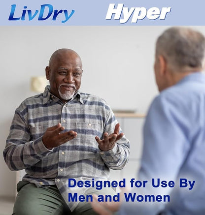 LivDry High Absorbency Pad Insert for Incontinence Briefs and Adult Diapers, Women and Men, Hyper 1600 (30 Count)
