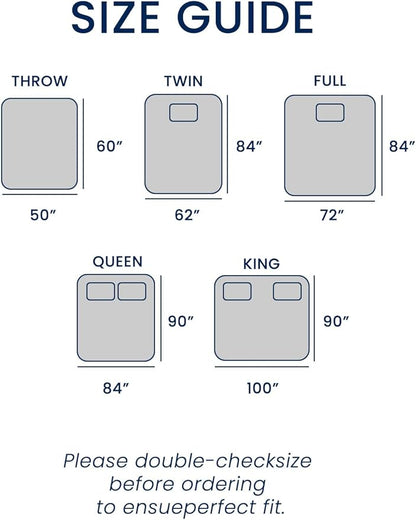 Electric Heated Blanket Queen, Ultra‑Cozy Premium Flannel & Sherpa, Even Heat Distribution & Stable Temp, 1–10H Auto‑Off, 8 Temps (86–125.6°F), Overheat Protection, Ideal Gifts for Grandma