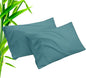 Teal Pillow Cases Standard Size 2 Pack, Bamboo Rayon Cooling Pillowcases with Envelope Closure, Cool Breathable Pillow Case for Hot Sleepers & Night Sweats, 20x26 inches