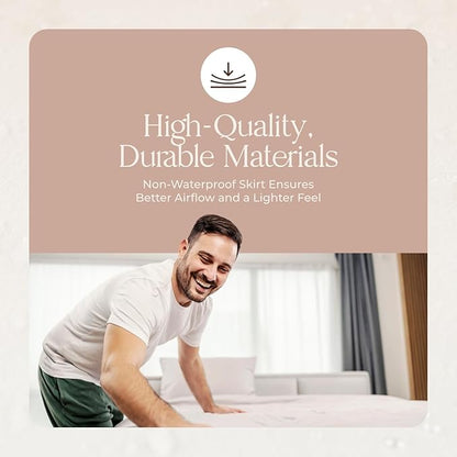 Organic Waterproof Mattress Protector Twin Size - 100% Waterproof Mattress Pad with Extra Soft Quiet & Breathable Triple Layer Protection - GOTS Certified Machine Washable Deep Pocket Design (Twin)