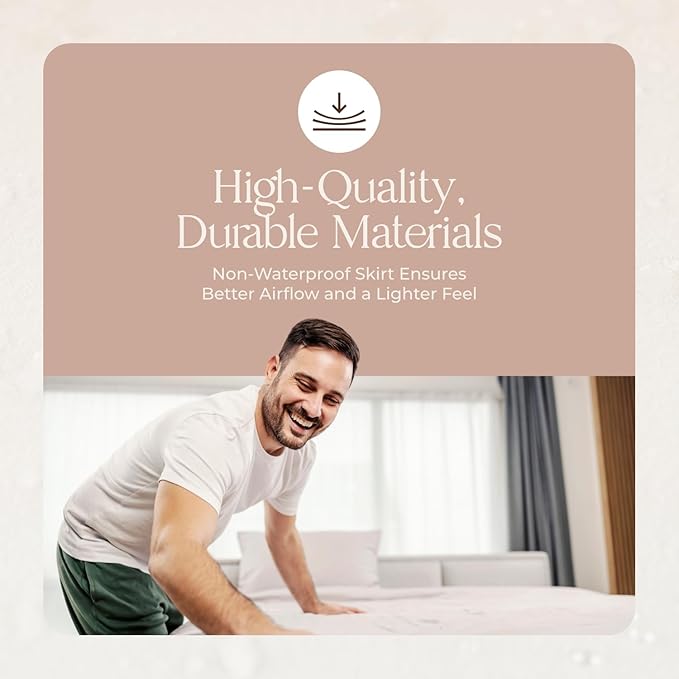 Organic Waterproof Mattress Protector Full Size - 100% Waterproof Mattress Pad with Extra Soft Quiet & Breathable Triple Layer Protection - GOTS Certified Machine Washable Deep Pocket Design (Full)