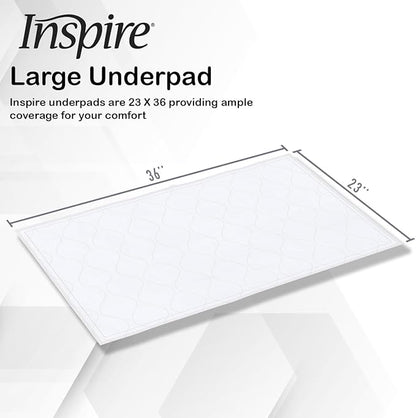 Inspire Washable and Reusable Incontinence Chair or Bed Pads | 3 Pack Waterproof Mattress Pad Chucks Pads | Reusable Bed Pads Washable Waterproof Chux Pads | Pee Pads for Adults Use As Pet Pad