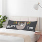 Body Pillow Covers Sloth Body Pillowcase 20"X54", Happy Time Quote Couch Body Pillow Cases for Home Bedroom, Funny Sloth Outdoor Body Cushion Cover for Men Women