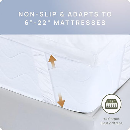 Plush Extra Thick Short Queen Mattress Topper for RV Camper(60x75 Inches), Cooling & Soft Pillow Top Mattress Topper with Cotton Cover, Overfilled Mattress Pad Cover for Firm Mattress