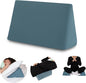 Small Wedge Pillow, Wedge Pillow for Bed Sores, Positioning Wedge, Mini Pillow for Laptop and Yoga, Small Foam Wedge for Chair (1 Unit, Light Blue)
