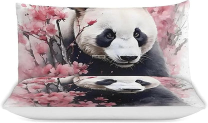3D Panda Comforter Set Queen Size,Cute Panda Print Comforter Cover 3-Pieces for Kid Teen Boys Girls Room Decor,Lovely Animal Theme Duvet Cover with 2 Pillowcases (Full)