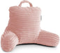 Nestl Reading Pillow for Kids & Teens with Shredded Memory Foam, Luxe Cut Plush Backrest Pillows for Reading and Gaming, for use on Couch or Bed, Adjustable Support with Washable Cover Peach Beige